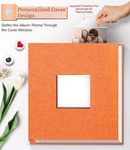 Artfeel Photo Album Self Adhesive Scrapbook Album for 3x5 4x6 5x7 8x10 Pictures,40 Pages Linen Cover with Display Window DIY Photo Book,Ideal Gifts for Family Travel Wedding Baby - Image 2