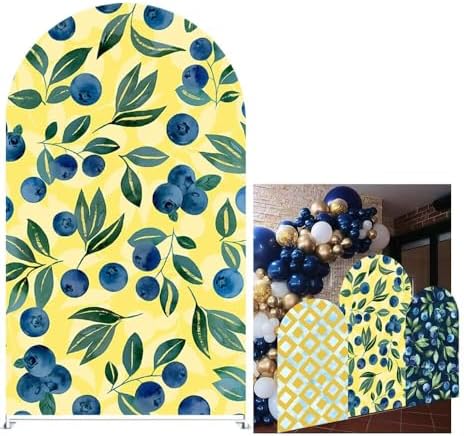 Blueberry Arch Backdrop Cover for Birthday Baby Shower Wedding Party Decoration,Elastic Fabric Background (Width=48"(120cm),Height=85"(210cm),GUS-Arch-GX-896) by AOSTO