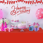 32 Pack Red Plastic Tablecloth for Rectangle Tables, Premium Decorative Red Disposable Table Cloths for Parties, Rectangle Party Table Cover for Birthday, Wedding, Christmas, Anniversary, 54 x 108Inch - Image 5