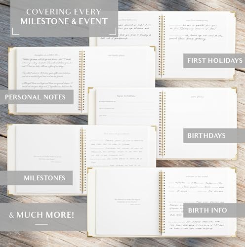 Keepsake Baby Memory Book for Boys and Girls - Timeless First 5 Year Book - Image 5