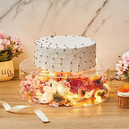 Sunnyray 2 Pcs Acrylic Cake Stands for Dessert Table Clear Fillable Cake Riser Cupcake Tier with LED Strings for Birthday Wedding Holiday Party Display(12'', 16'') - Image 6