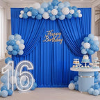 20ft x 10ft Royal Blue Backdrop Curtains for Parties, 4 Panels 5x10ft Wrinkle Free Silky Polyester Photo Backdrop Drapes Background for Birthday Graduation Photography Party Decorations - Image 5