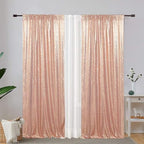 Eternal Beauty Rose Gold Sequin Backdrop Curtains, 4 Panels 2x8FT - Image 3