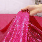 PartyDelight Hot Pink Sequin Table Skirt 14ft Long x 30 Inch High - Image 6