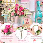 Geosar 8 Bundles Artificial Peonies Flowers,Bright Color - Image 3