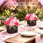 6 Sets Artificial Peonies Flower Table Centerpieces,Mixed Pink - Image 2