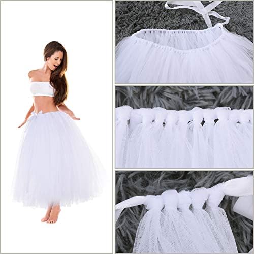 Tulle Table Skirt White Desk Skirt for Teacher Classroom Birthday Party Wedding Rectangle Tables 6ft - Image 5