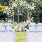 Sky Blue Chair Sashes Bows 100 Pcs Spandex Chair Sashes Elastic Chair Cover Bands Ties Without Buckle for Wedding Birthday Party Ceremoney Events Decoration - Image 2