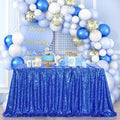 SoarDream Navy Blue Sequin Tablecloth 90"x132" Wedding Table Cloth by SoarDream