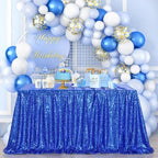 SoarDream Navy Blue Sequin Tablecloth 90"x156" Wedding Table Cloth - Image 2