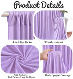 40ft x 10ft Lavender Backdrop Curtains, 8 Panels Lilac Drapes for Backdrop - Image 4