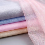 Christmas Glitter Tulle Rolls, Glitter Sparkling Tulle Fabric Netting Fabric Shimmer Color for Skirt Sewing DIY Crafts, Wedding, Baby Shower, Birthday, Gift Packaging, 63" x 5.46 Yards - Image 3