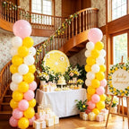 2‑Set Macaron Pink Lemon Yellow White Balloon Column Kit for Birthday - Image 6