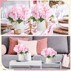 Mimorou 6 Set Floral Table Centerpiece Fake Hydrangea Decor, Pink - Image 6