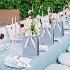 Silkfly 24 Pcs Paper Gift Bags with Handle 9x7x3.15'', Dusty Blue - Image 6