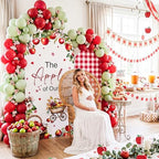 Tegeme 2 Pcs 7.2ft & 6ft The Apple of Our Eye Arch Backdrop Cover - Image 4