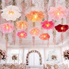 10 Pcs Giant Paper Flowers Decoration for Bulb 15.7 Inch, Dark by Unknown