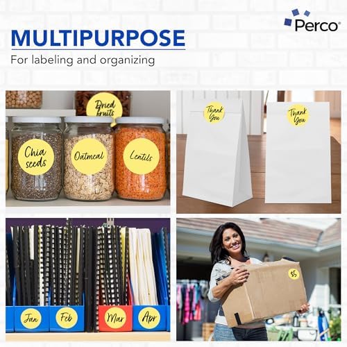 Perco Metallic Gold Perforated Round Circle Dot Sticker 3-Inch Labels — 10 Rolls, 5,000 Stickers - VIP, Reward & Premium Packaging Labels, Luxury Branding - Made in USA - Image 3