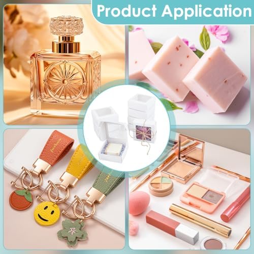 BENECREAT 48Pcs Square White Paper Boxes, Gift Boxes with Clear Window for Wedding Party Favor, Bakery, Christmas, Jewelry Gift Packaging, 3.7x3.7x1.38 Inch - Image 5