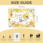Mcosicka Sweet as Can Bee Honeycomb Bumble Bee Baby Shower Decorations Background Banner (10x8ft (120x96 inch)) - Image 6