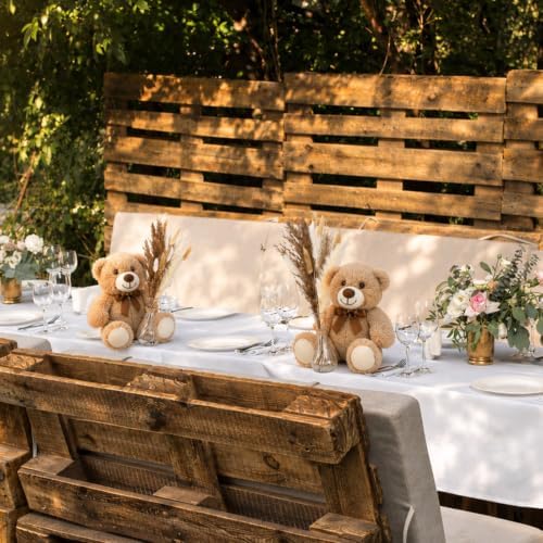 129 Pcs Bear Baby Shower Centerpieces, Dried Pampas Grass Vase with Bears Rope Boho Rustic Table Decoration for Birthday Gender Reveal Party Supplies - Image 3