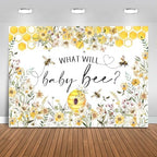 Bee Gender Reveal Backdrop 10x7ft What Will Baby Bee Gender Reveal Party Decorations Background Honeycomb Flowers Banner Photo Booth Props by Fitumiw