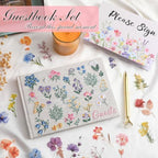 Ctosree Wildflower Baby Shower Guest Book with Pen,Colorful C,8.3 * 6 Inch - Image 3