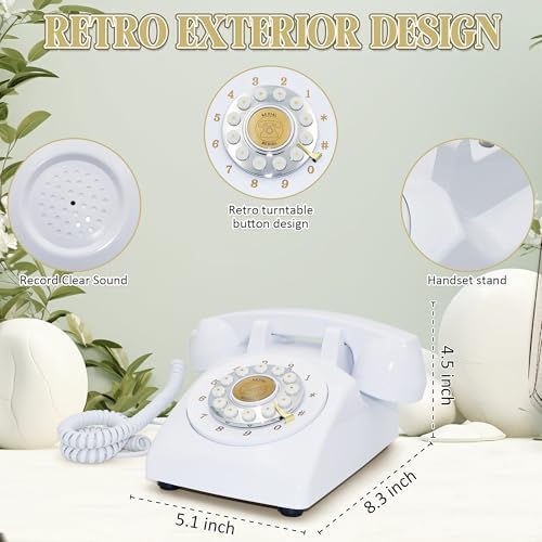 Audio Guest Book Wedding Phone, Retro Audio Phone Guestbook with Clear Voice Recording for Wedding Reception, Bridal Shower, Birthday, Baby Shower, Anniversary, Engagement - Image 3