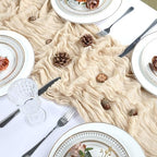 16 Pack 23 x 120 Inch Beige Table Runner 10Ft Cheesecloth - Image 4