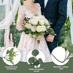 24 Bundles White Artificial Peonies Silk Flowers Bulk - Image 5