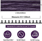 35x120 Inch Dark Purple Cheesecloth Table Runner Gothic Wedding Party Decor - Image 2