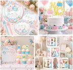 Pumpkin Gender Reveal Decorations - Fall Baby Shower Party Set With Tableware,Banner,Box,Balloon Arch What Will Our Little Pumpkin Be Decorations for Fall He or She Gender Reveal Party - Image 5