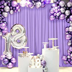 AK TRADING CO. 10 feet x 8 feet IFR Polyester Backdrop Drapes Curtains Panels with Rod Pockets - Wedding Ceremony Party Home Window Decorations - Lavender - Image 6