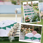 Dark Green Chair Sashes 100 Pack Spandex Green Chair Sashes Bows with Heart Buckle Slider for Wedding Banquet Party Decorations - Image 6