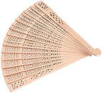 HOIGON 50 Pack 8 Inch Sandalwood Fan, Wooden Folding Fan for Wedding, Dancing - Image 5