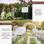 VISWIN Upgraded 63" Gold Wooden Easel Stand for Sign, Tripod Easel for Wedding Sign Stand, Welcome Board, Poster, Picture, Canvas Art Easel Floor with Tray for Display & Painting - Image 6