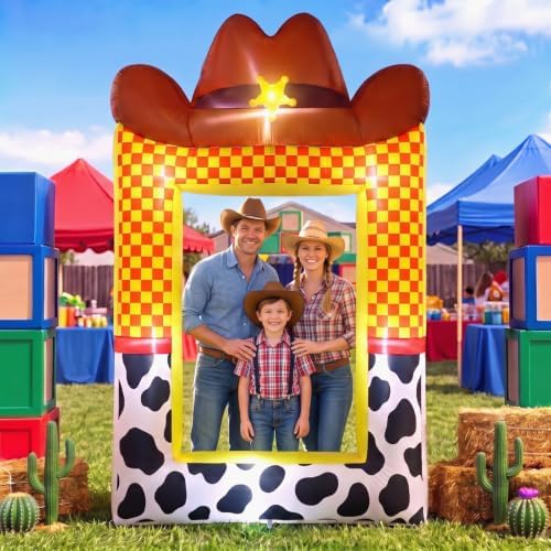 Soulchen 6 ft Inflatable Toy Theme Party Decorations Cowboy Photo Booth by Soulchen