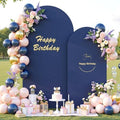 Navy Blue Arch Backdrop Cover Set of 2 Spandex 7.2 and 6ft Arch Covers Stretchy Backdrop Wedding Balloon Arch Stand Covers for Birthday Party Baby Shower Bridal Shower Banquet Photo Arches Background by Suppromo