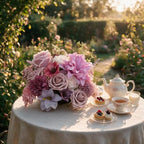 Mixed Artificial Flowers Box, Silk Roses, Peonies, Dahlias & Eucalyptus - Image 3