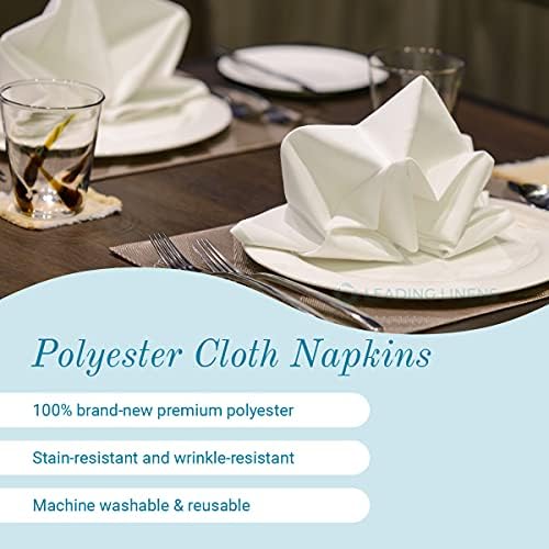 50 pcs Yellow 20"x20" Polyester Cloth Napkins - Image 2