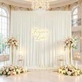 60ftx12ft Ivory Backdrop Curtain for Wedding Party 12 Panels 5×12FT Tall by LeegleriTableSkirt