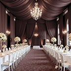 30ftx15ft Brown Backdrop Curtains for Parties, Wrinkle Free Polyester Brown Photo Backdrop Drapes 6 Panels 15 ft Long Back Drop Cloth for Wedding Birthday Photography Background Party - Image 7