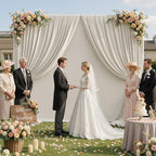 30×10ft Beige Backdrop Curtain for Weeding Parties, Wrinkle-Free Fabric Drape for Baby Shower, Birthday Party Decorations, Photography Photo Booth Background, 3 Panels 10×10ft, with Rod Pocket by CO-AVE