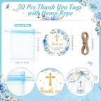 Funnymoom 50 Sets Baptism Favors, God Bless Shot Glasses with Keychains - Image 6