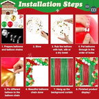 SmoothNovelty 137 Pcs Red White Blue Balloons Arch Kit Backdrop Red Green - Image 4