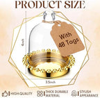 Baderke 48 Pack 4" Gold Crown Candy Jars with Dome for Party Favors - Image 2
