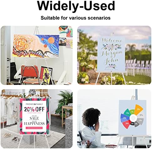 Falling in Art 65" A-Frame Wooden Tripod Easel Stand (White) - Image 5