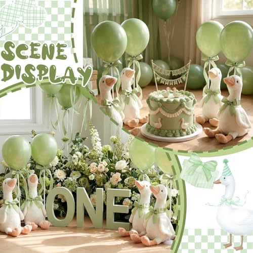 Chunful 10 Set Sage Green One Silly Goose 1st Birthday Decoration 11.8 Inch - Image 5
