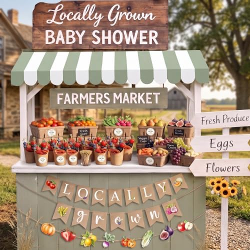 Domensi 405 Pcs Locally Grown Baby Shower Farmers Market Decorations - Image 5
