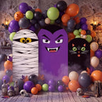 Moukeren 3 Pcs Halloween Black Cat Arch Backdrop Cover, 4ft 5ft 6ft Decor - Image 5